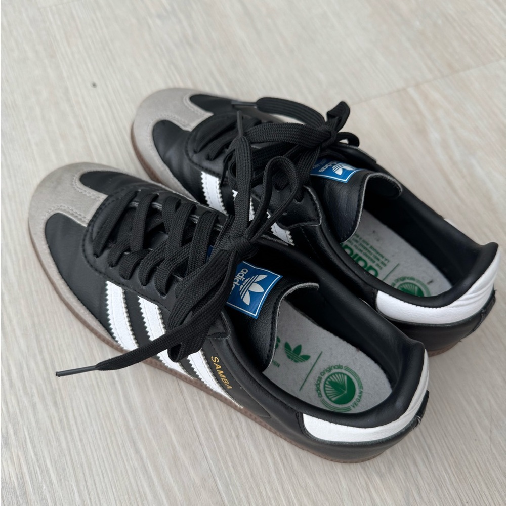 Adidas Black and White Samba Shoes